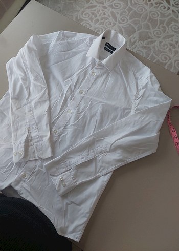 Beyaz Düğmeli Erkek Keten Gömlek - Görsel 2