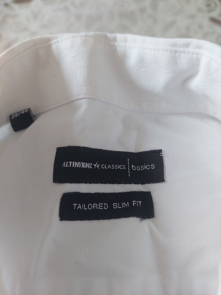 Beyaz Düğmeli Erkek Keten Gömlek - Görsel 4