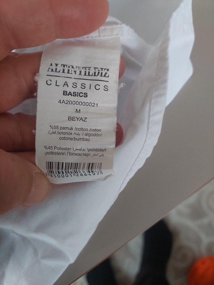 Beyaz Düğmeli Erkek Keten Gömlek - Görsel 5