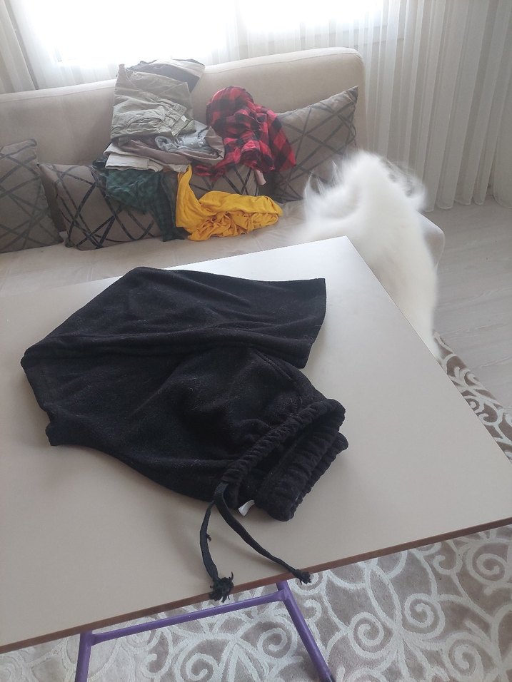 Siyah Rahat Kesim Eşofman Altı - Görsel 3