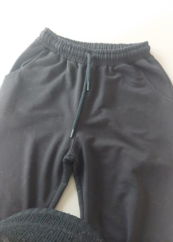 Siyah Kadın Rahat Kesim Eşofman Altı - Görsel 4