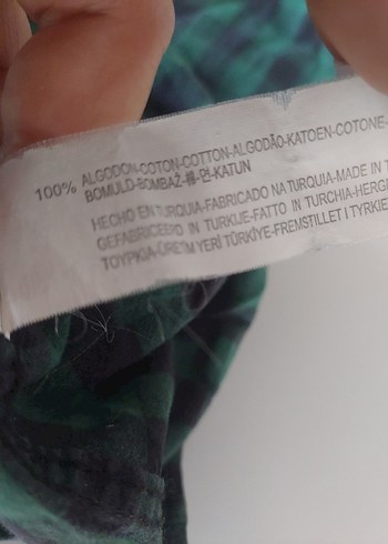 Kadın Yeşil Kareli Düğmeli Gömlek - Görsel 5