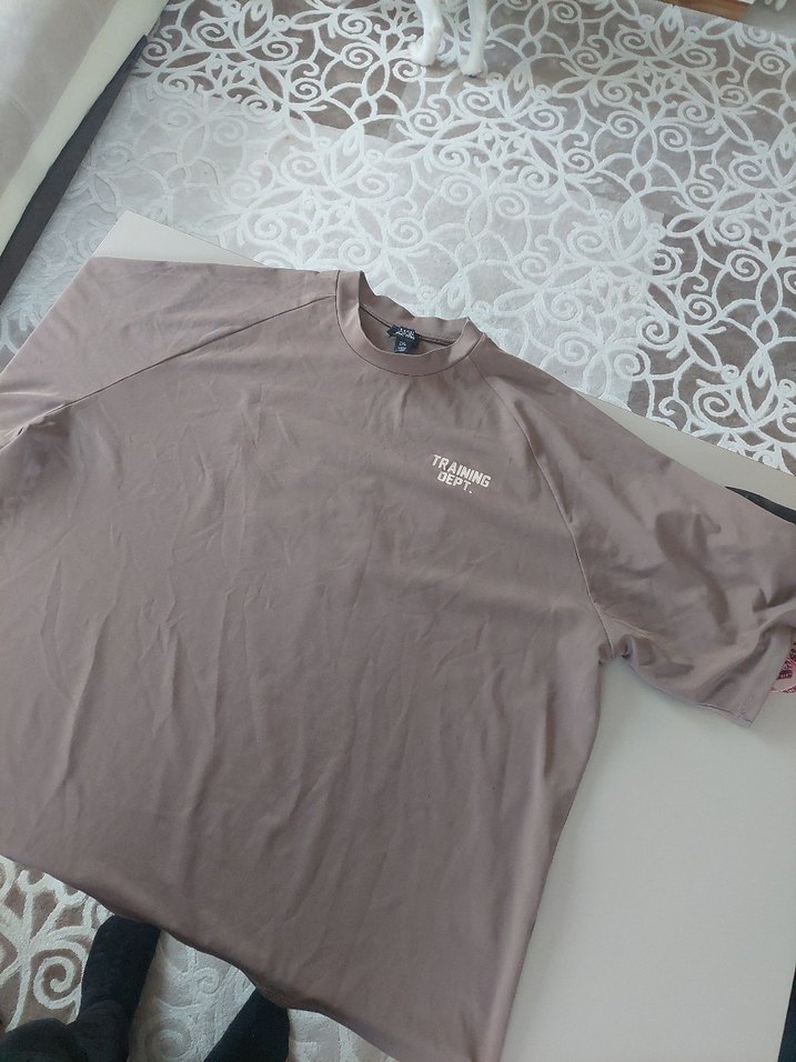 Bej Baskılı Erkek Tişört - Görsel 3