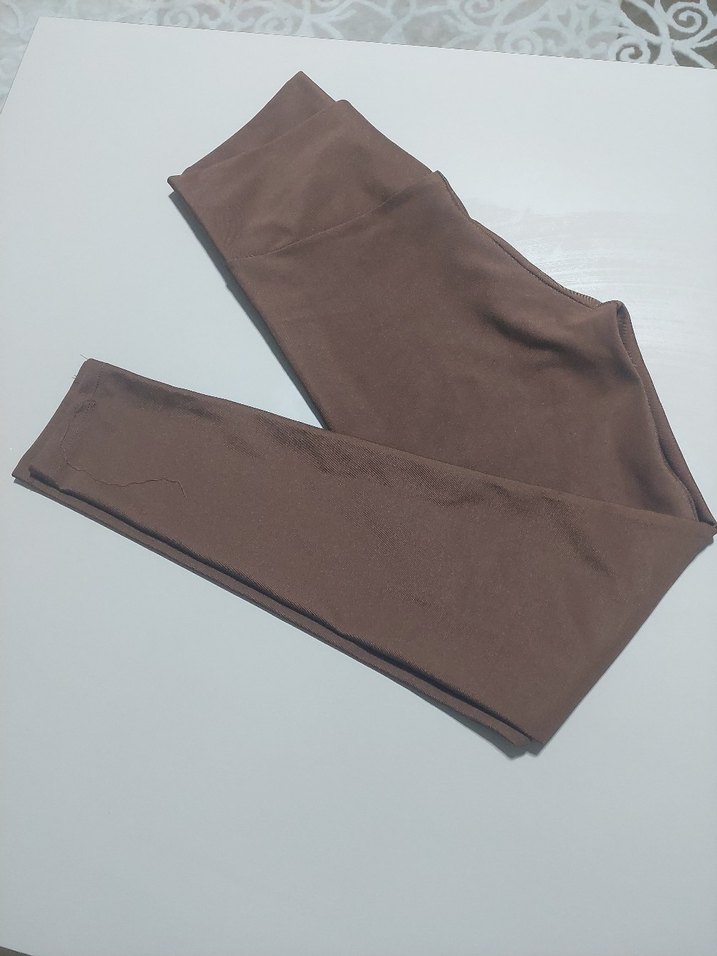 Kadın Kahverengi Basic Tayt - Görsel 4