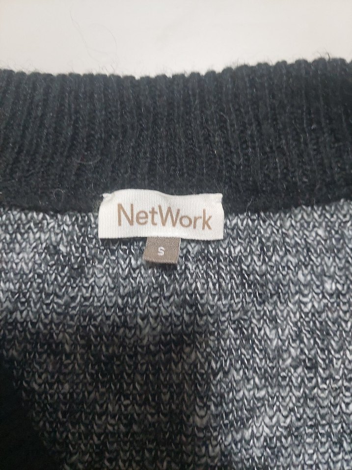 Gri Ekose Desenli Kadın Triko Süveter - Görsel 4