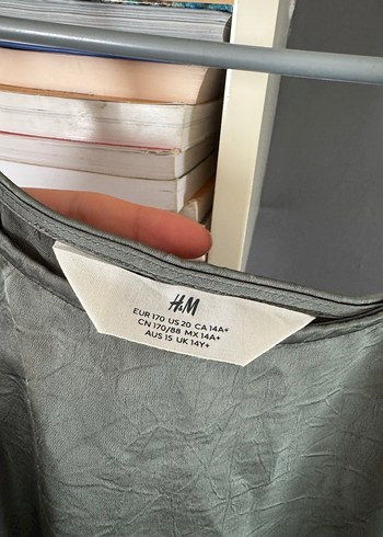 H&M Gri Askılı Uzun Keten Elbise - Görsel 2
