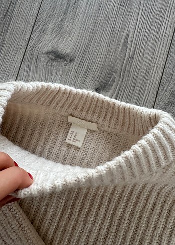 H&M Bej Kadın Örgü Salaş Kazak - Görsel 2