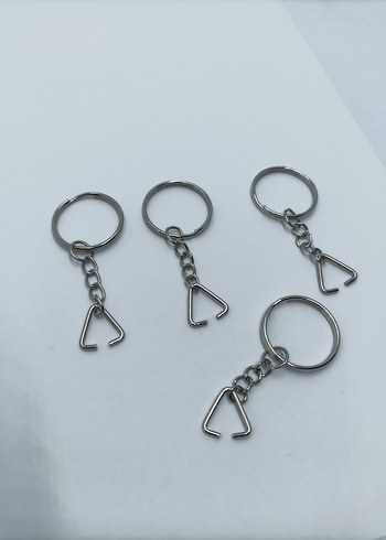 25 mm Zincirli bağlantı üçgeni Anahtarlık Halkası - Görsel 2