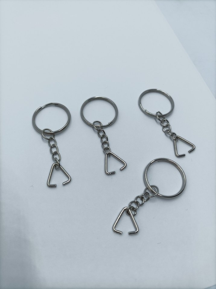 25 mm Zincirli bağlantı üçgeni Anahtarlık Halkası - Görsel 2