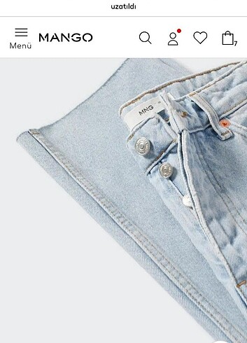 36 Beden beyaz Renk Mango Jean