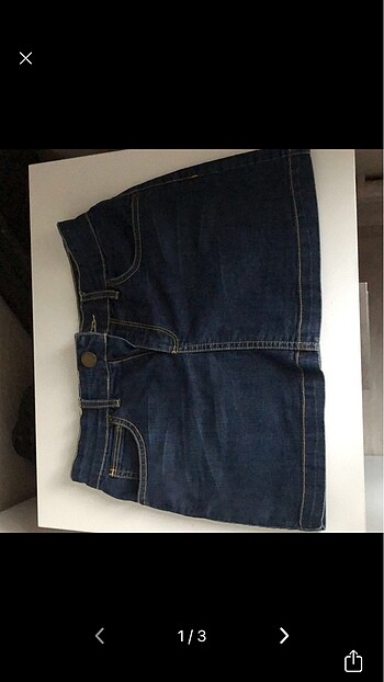 denim mini etek