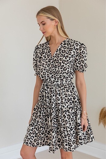 s Beden Leopar Elbise