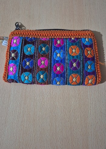 Nakışlı Renkli Bohem Kadın Cüzdanı - Görsel 2
