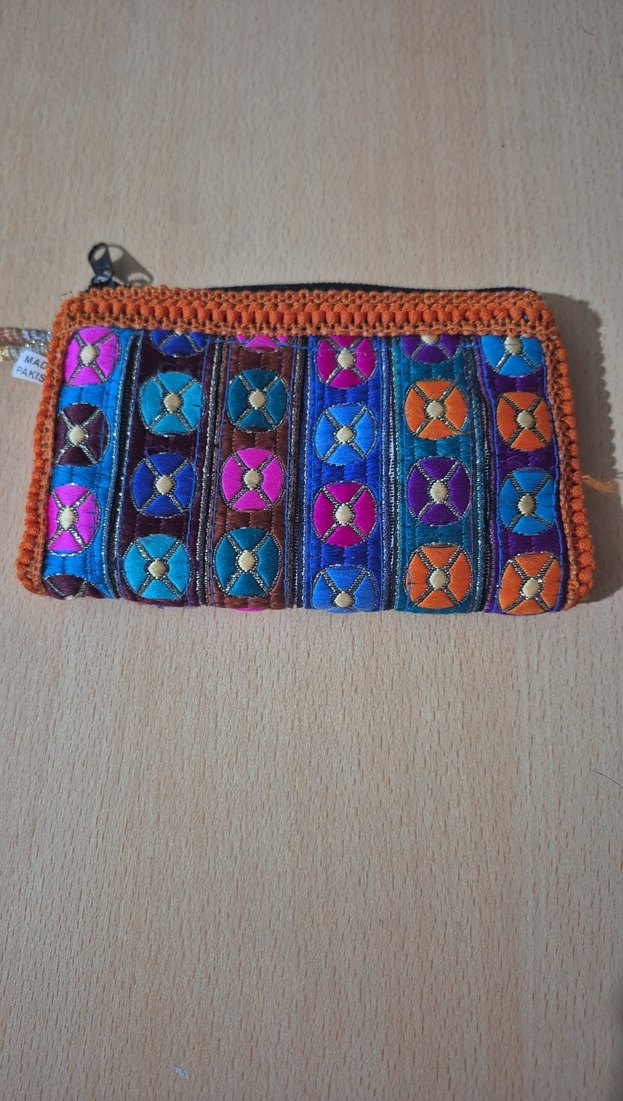 Nakışlı Renkli Bohem Kadın Cüzdanı - Görsel 2
