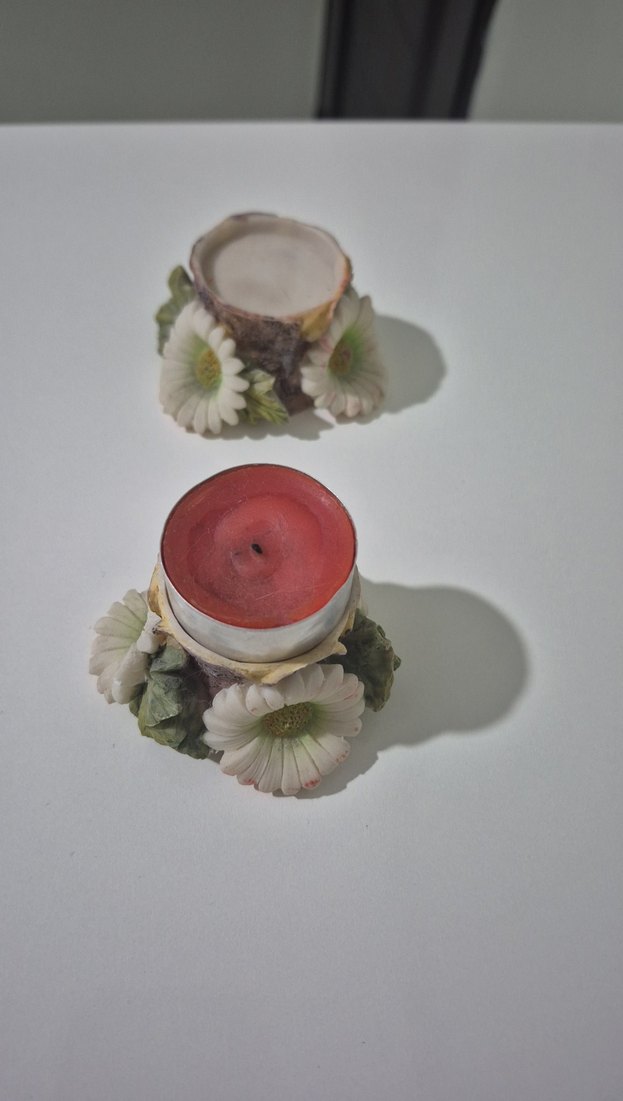 Çiçek Detaylı Dekoratif Mumluk Seti - Görsel 4