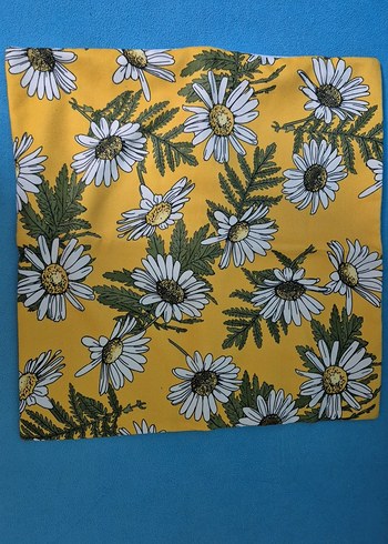 Sarı Papatya Desenli Yastık Kılıfı - Görsel 2