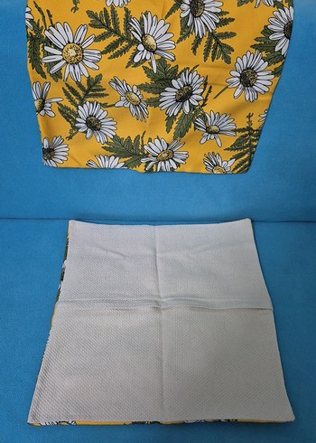 Sarı Papatya Desenli Yastık Kılıfı - Görsel 3