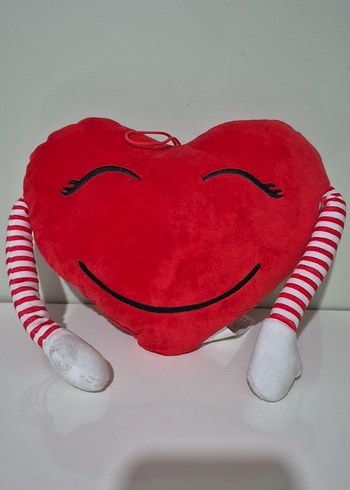 Kırmızı Kalp Figürlü Peluş Oyuncak - Görsel 3