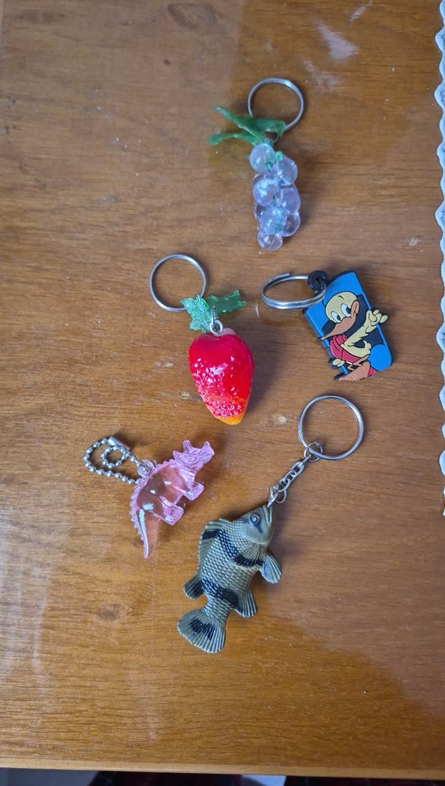 Renkli Boncuklu Vintage Kadın Anahtarlık Seti - Görsel 2