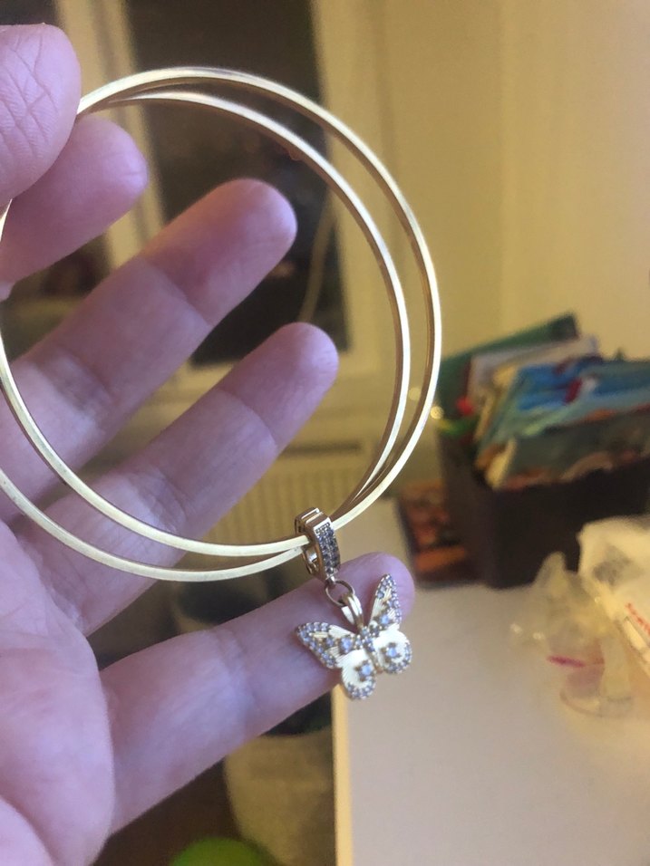 Zincir Detaylı Altın Rengi ajda bilezik - Görsel 2