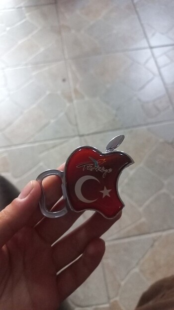 Apple şekil Türk bayrağı desenli çakmak