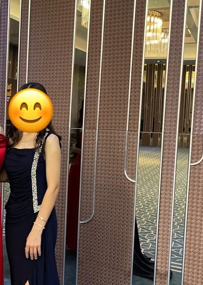 Taşlı tek kol abiye - Görsel 4