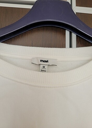 Mavi Jeans Mavi marka beyaz sweatshirt