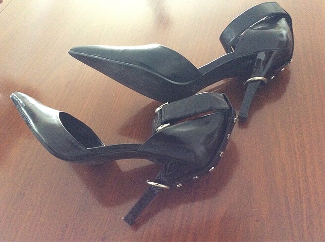 37 Beden siyah Renk Nine West Siyah Deri Ayakkabı