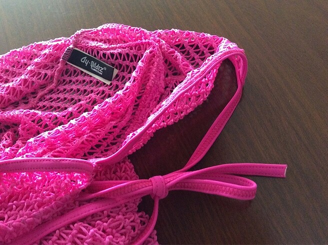 Ay-Yıldız Pembe Plaj Elbisesi - Görsel 5