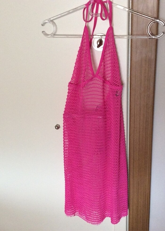 Ay-Yıldız Pembe Plaj Elbisesi - Görsel 2