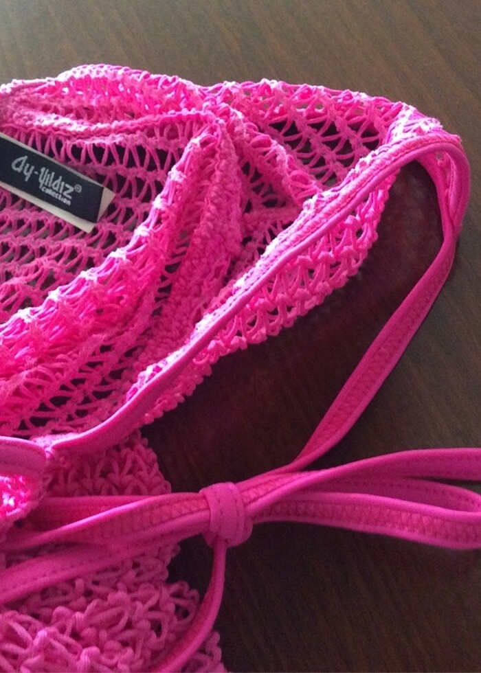 Ay-Yıldız Pembe Plaj Elbisesi - Görsel 5