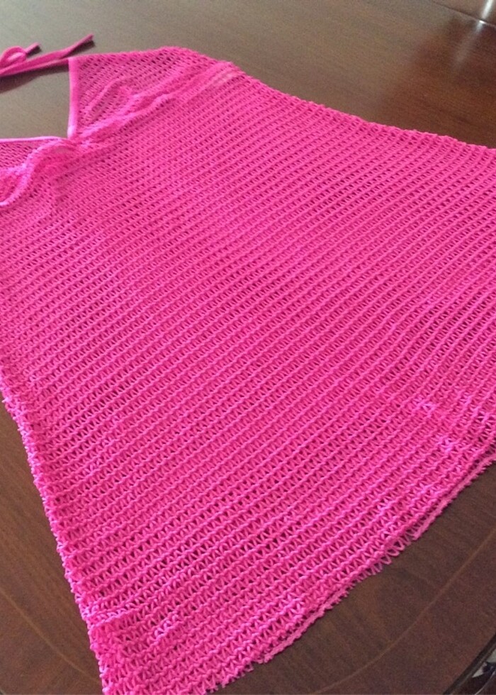 Ay-Yıldız Pembe Plaj Elbisesi - Görsel 4