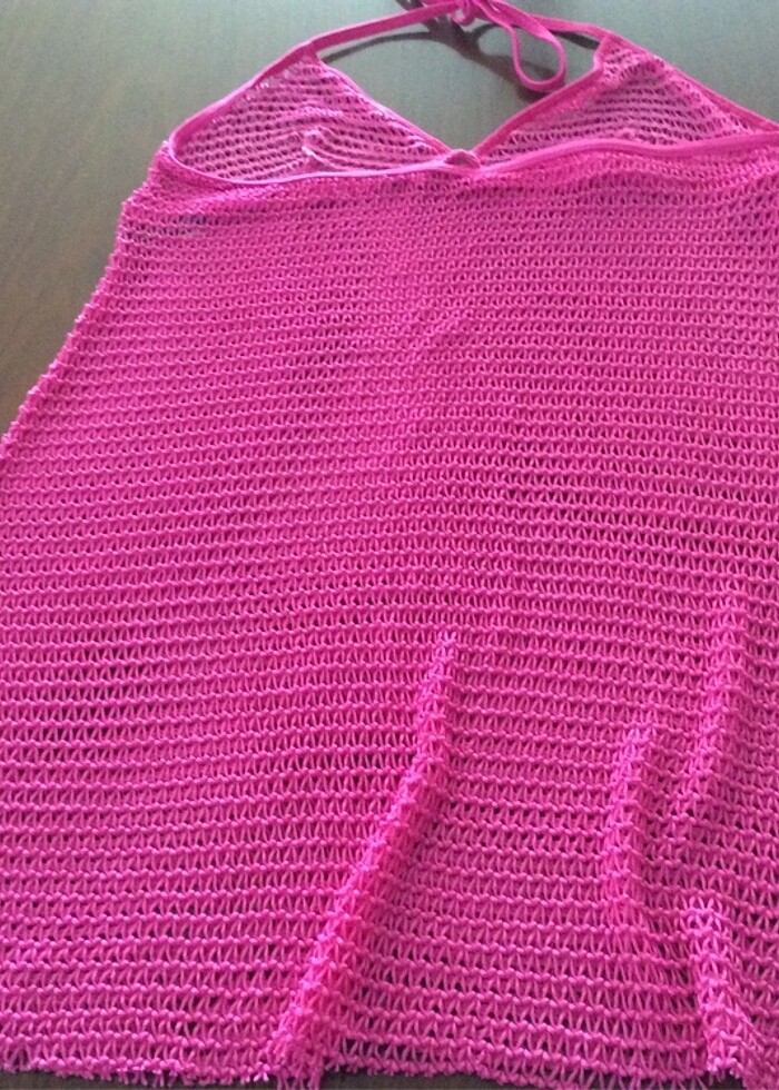 Ay-Yıldız Pembe Plaj Elbisesi - Görsel 3