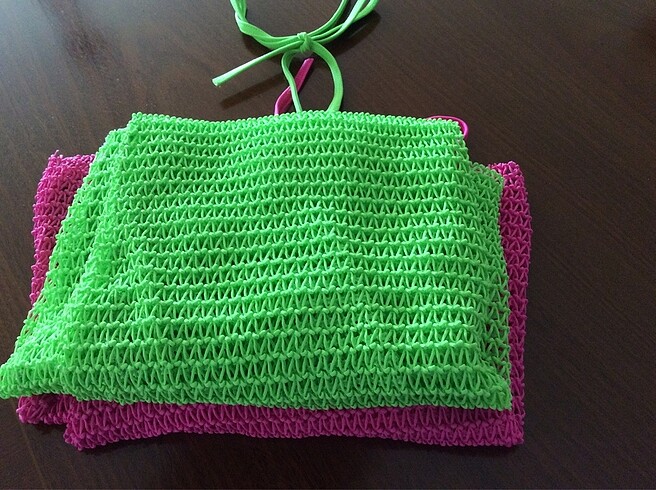 Ay-Yıldız Yeşil File Plaj Elbisesi - Görsel 6