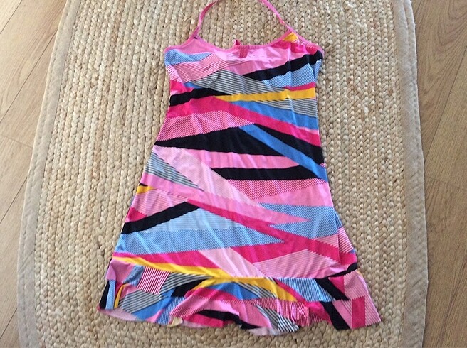 Vivid Çok Renkli Plaj Elbisesi - Görsel 2