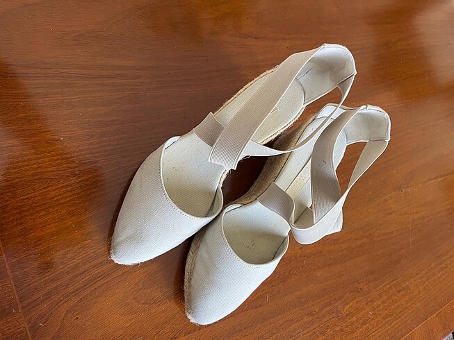 Nine West Bej Dolgu Topuk Espadril