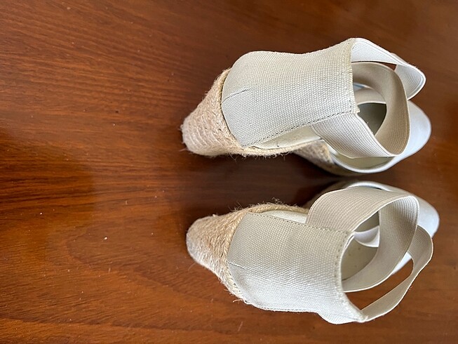 37 Beden ten rengi Renk Nine West Bej Dolgu Topuk Espadril