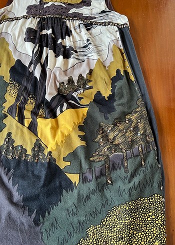 Rene Derhy Desenli Mevsimlik Elbise - Görsel 4