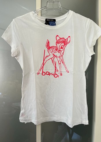 Mango Beyaz Bambi Baskılı Tişört