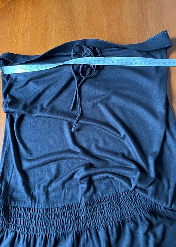 French Connection Siyah Straplez Elbise/Üst - Görsel 8