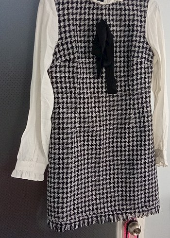 38 Beden Uzun Kollu, Midi, Renkli Street Wear Elbise