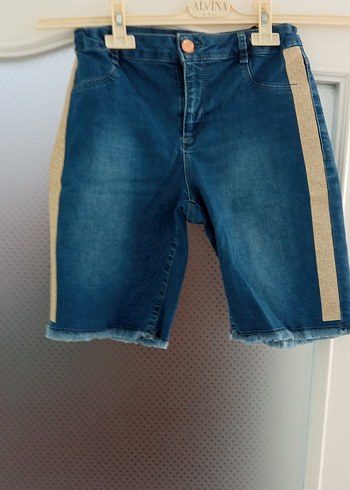 LC Waikiki kız çocuk Mavi Mini Kot Şort