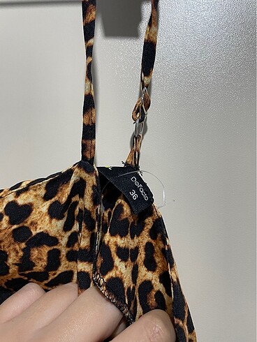 Defacto leopar elbise