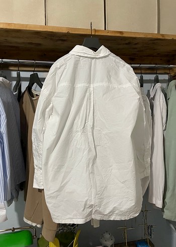 s Beden Beyaz Oversize Zara Keten Gömlek