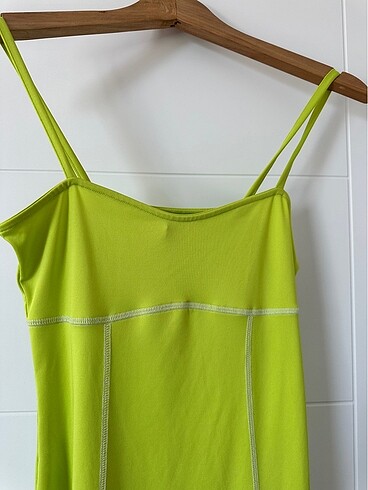 H&M Fosforlu elbise