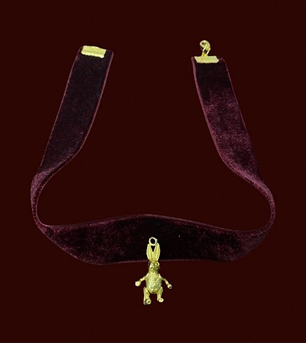 Altin kaplama tavsan choker kolye