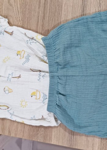 Pamuk Bebek Erkek Bohem Kısa Kollu Takım - Görsel 3