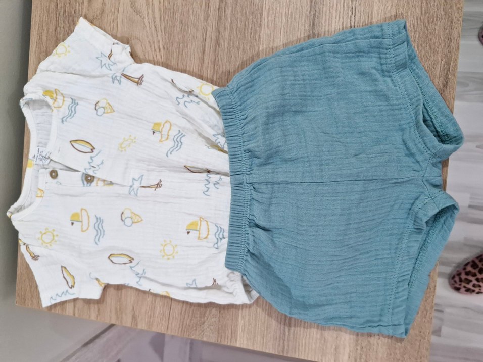 Pamuk Bebek Erkek Bohem Kısa Kollu Takım - Görsel 3