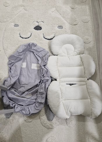 Gri Bebek puset Minderi ve çarşafı - Görsel 3