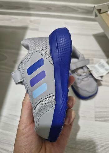 Gri Erkek Çocuk Spor Ayakkabı Velcro - Görsel 4